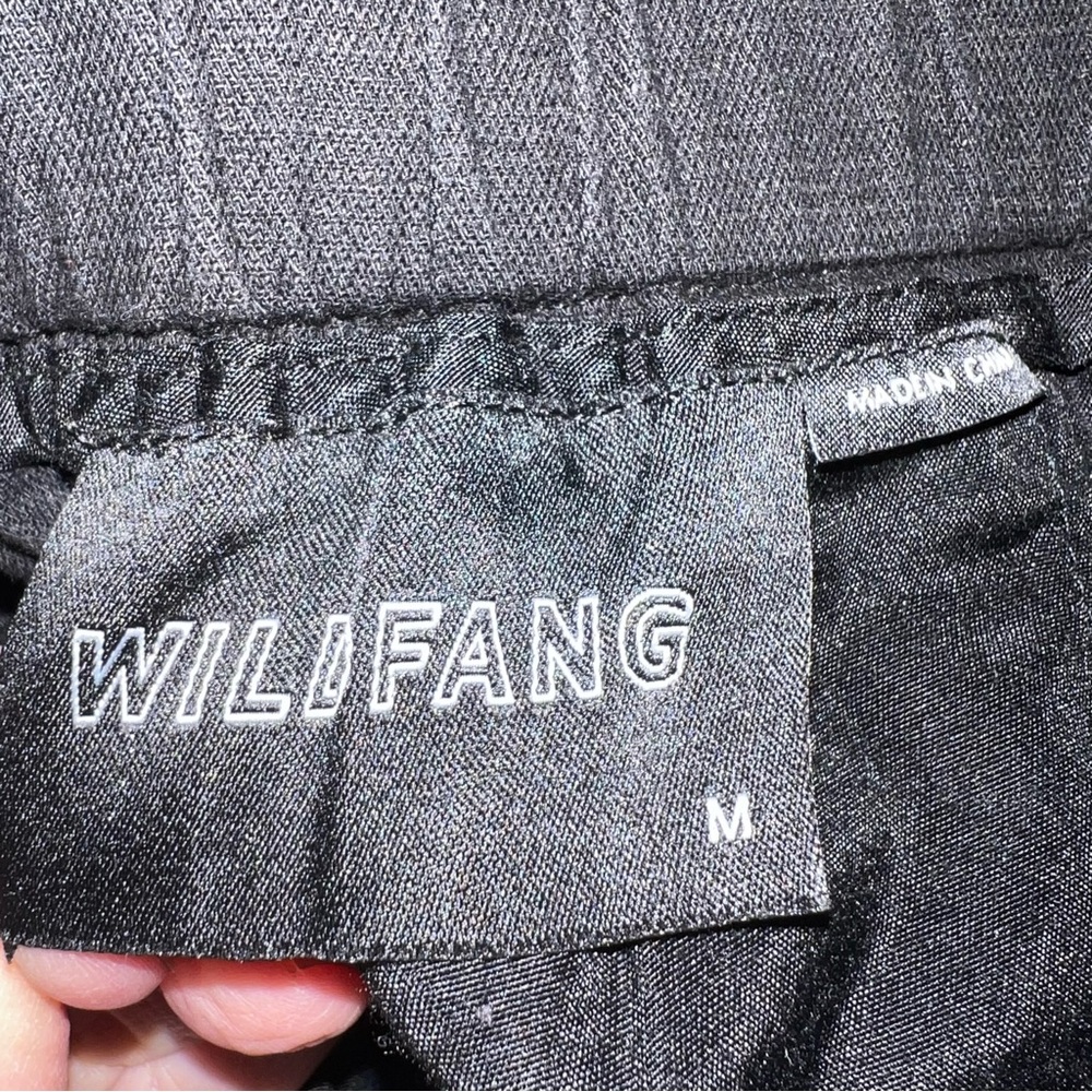 Wildfang ultimate pants in BLACK Side Pockets high rise relaxed fit straight leg - Picture 11 of 11